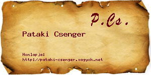 Pataki Csenger névjegykártya